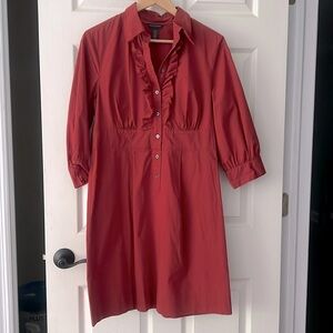 Women’s banana republic cotton dress, rust orange, size 12